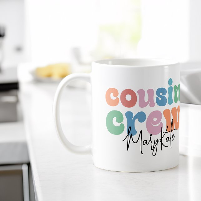 Groovy Cousin Crew Personalisiert Kaffeetasse (Groovy Cousin Crew Personalized Coffee Mug)
