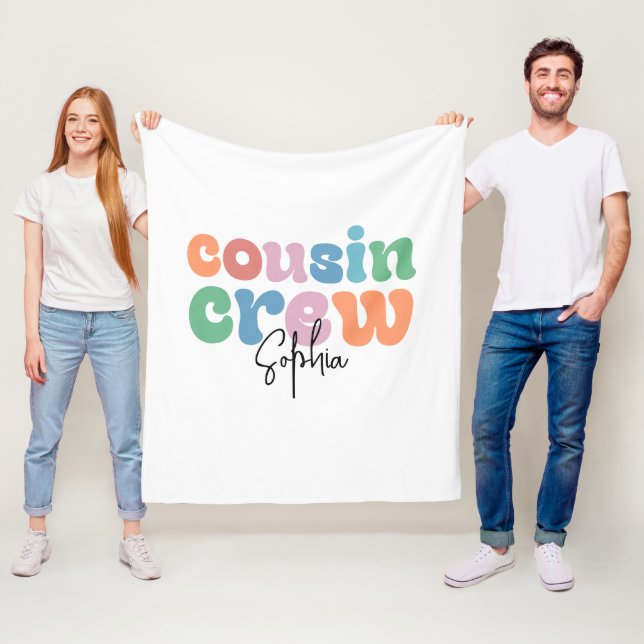 Groovy Cousin Crew Personalized Fleecedecke (Beispiel)