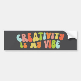 Groovy Creativy ist meine Vision, kreativer Künstl Autoaufkleber