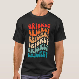 Groovy Cricket for Girl Women Retro 70er Hippie Bo T-Shirt