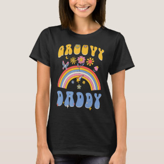 Groovy Daddy Blume Rainbow Hippie 70er 60er Matchi T-Shirt
