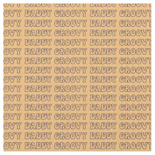 Groovy Daddy Hippy Text auf Brown Stoff
