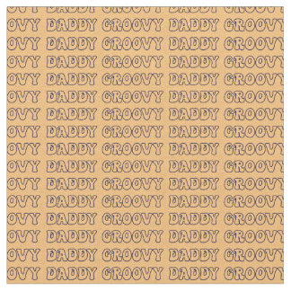 Groovy Daddy Hippy Text auf Brown Stoff