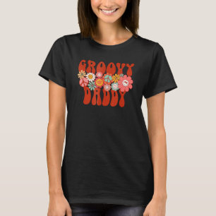 Groovy Daddy Retro Matching Family Baby Shower Fet T-Shirt