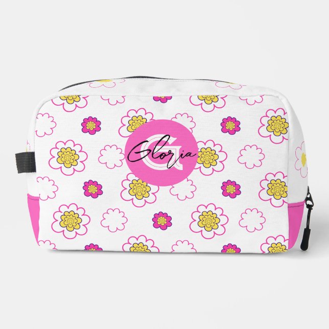 Groovy Daisies. Waschbeutel (Vorderseite)