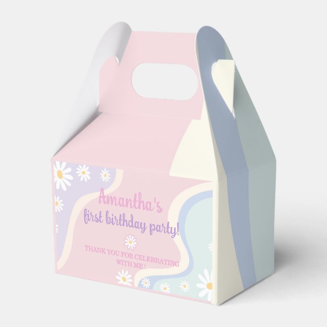 Groovy Daisy Birthday Party Fevor Box Geschenkschachtel (Vorderseite)