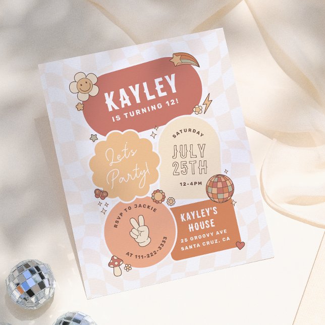 Groovy Daisy Boho Let's Party Budget Girl Birthday (Von Creator hochgeladen)