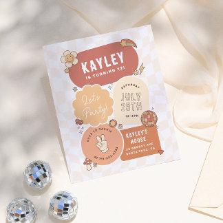 Groovy Daisy Boho Let's Party Budget Girl Birthday