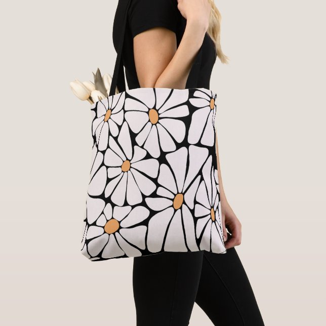 Groovy Daisy Flower Retro  Tasche (Von Nahem)