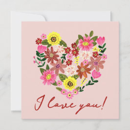 Groovy daisy rosa Blume Herzstück Valentine Feiertagskarte