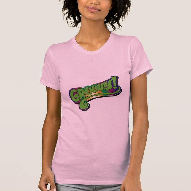 Groovy Damen-grundlegender T - Shirt (Vorderseite)