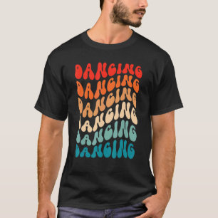 Groovy Dancing Girl Women Retro 70er Hippie Boh T-Shirt