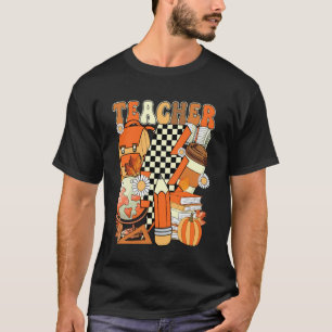 Groovy dankbarer Lehrer Herbst Herbst-Saison Ernte T-Shirt