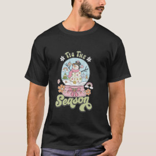 Groovy das The Season Coffee Cups Liebt Retro Chr T-Shirt