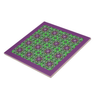 Groovy Decorative Geometrie Abstraktes Muster Art Fliese