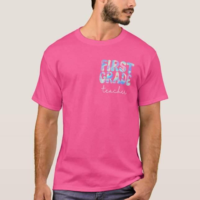 Groovy der ersten Klasse Lehrer Zurück zur Schule  T-Shirt (Vorderseite)