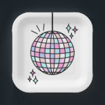 Groovy Disco Ball Geburtstag Pappteller<br><div class="desc">Machen Sie jede Mahlzeit in ein Party mit diesen quadratischen Disco-Ball-Papier-Tellern! Mit einem unterhaltsamen,  Retro-inspirierten Design fügen sie Ihrer Feier die perfekte Touch von Glanz und Groove hinzu. Stolz,  stilvoll und bereit,  die guten Zeiten zum Rollen behalten - denn jeder Biss schmeckt besser mit ein wenig Funkeln!</div>