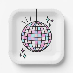 Groovy Disco Ball Geburtstag Pappteller