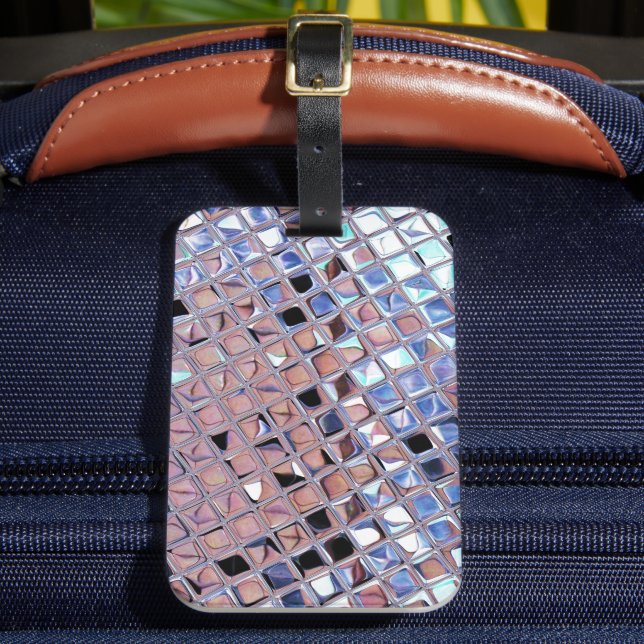 Groovy Disco Ball Mirror Ball Gepäckanhänger (Vorderseite Insitu 2)