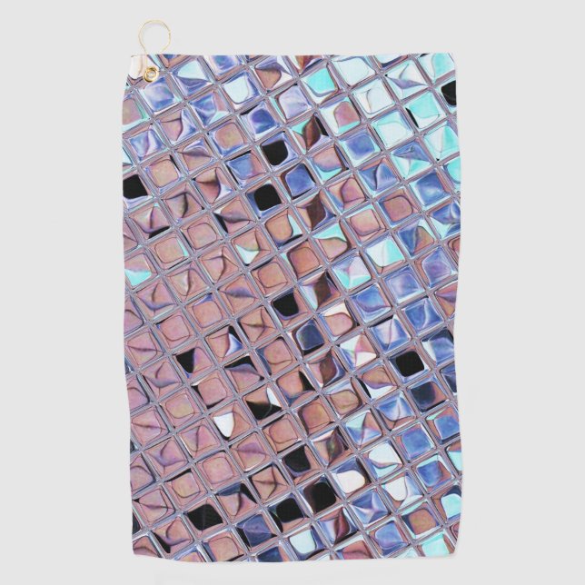 Groovy Disco Ball Mirror Ball Golfhandtuch (Vorderseite)