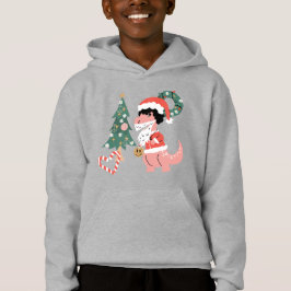  groovy disco christmas tree dinosaur  hoodie