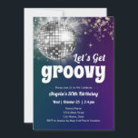 Groovy Disco Dance Party 50. Geburtstag Einladung<br><div class="desc">Erwachsenes Thema Disco Groovy Retro Party. Verfügbar als digitaler Download druckbar. Ideal für jede Jahreszeit. Benutzerdefiniertes,  personalisiertes,  bearbeitbares Download,  Retro Groovy Disco Erwachsenen-Party</div>