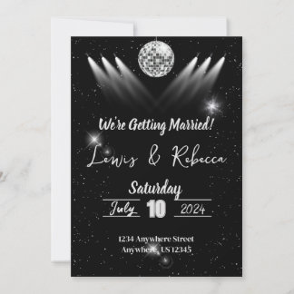 Groovy Disco Hochzeit Einladung