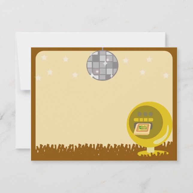 Groovy Disco Party der 70er Jahre Einladung (Vorderseite)