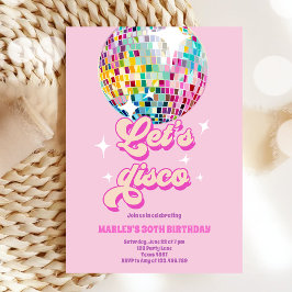 Groovy Disco Party Retro 70er Disco Einladung