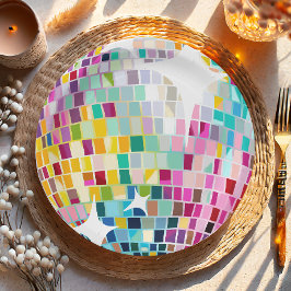 Groovy Disco Party Retro 70er Disco Pappteller