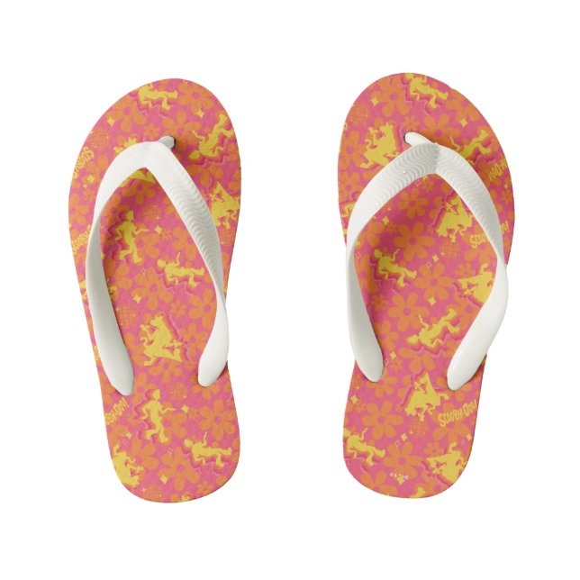 Groovy Disco Scooby-Doo Muster Kinderbadesandalen (Fußbett)