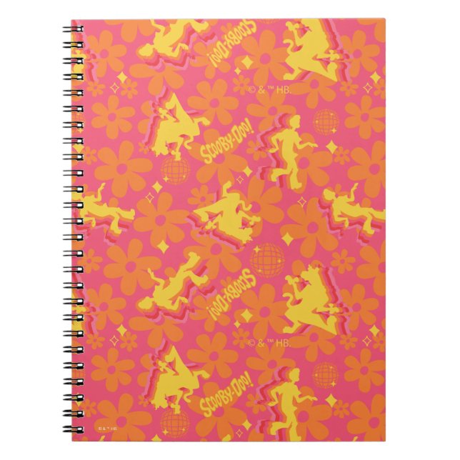Groovy Disco Scooby-Doo Muster Notizblock (Vorderseite)