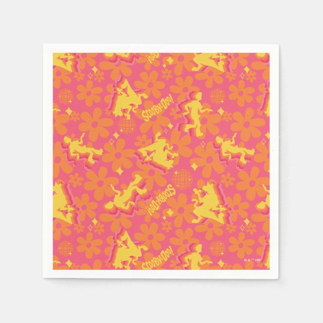 Groovy Disco Scooby-Doo Muster Serviette (Vorderseite)