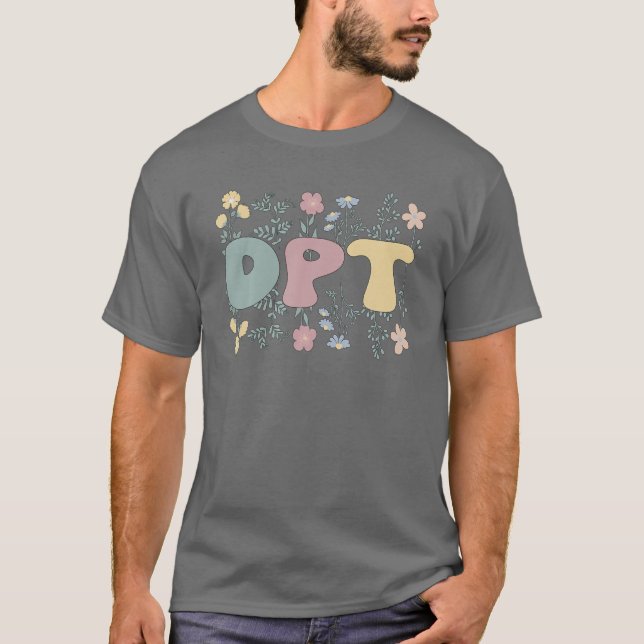 Groovy Doctor of Physical Therapy Blume DPT T-Shirt (Vorderseite)