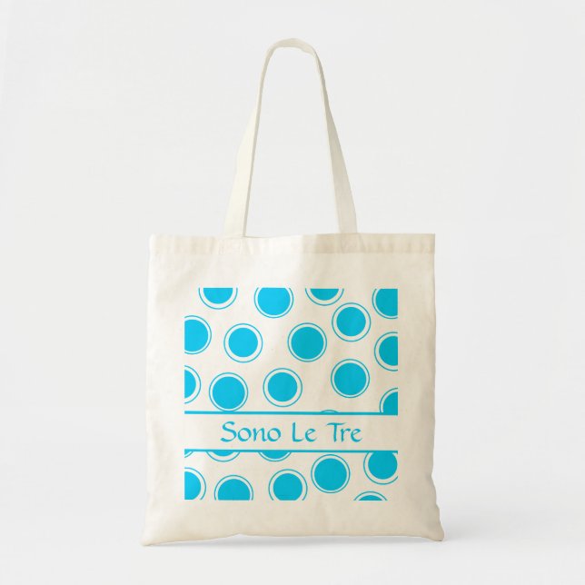 Groovy Dots #2 mit Monogramm Tragetasche (Vorne)