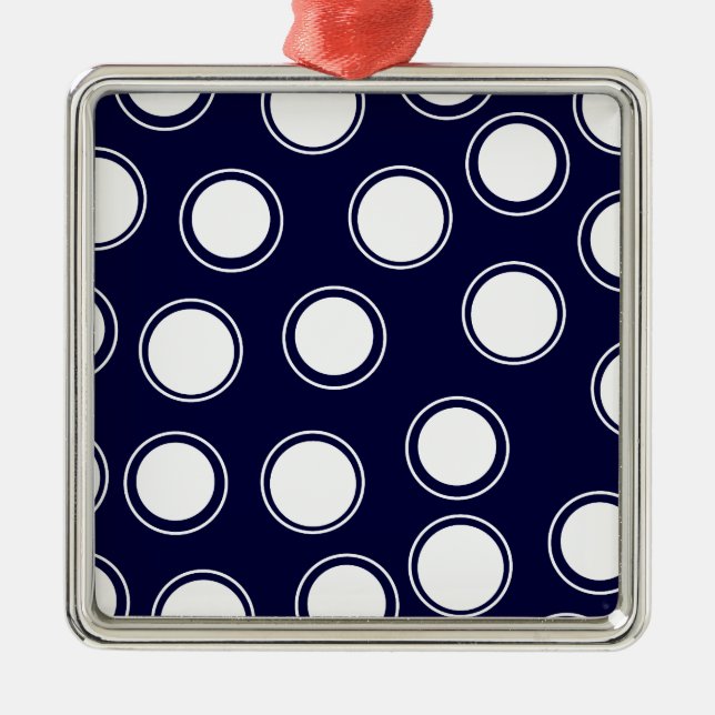 Groovy Dots #5 @ SonoLeTre Silbernes Ornament (Vorne)
