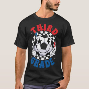 Groovy Drittklässler-Mannschafts-Fußball Erster Sc T-Shirt