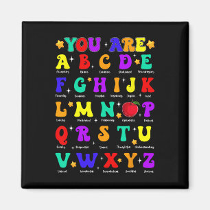 Groovy, du bist ein ABC-Alphabet-Lehrer, Happy 1. Magnet