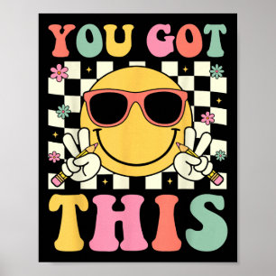 Groovy du Got diesen Smile Face Testing Day Teache Poster