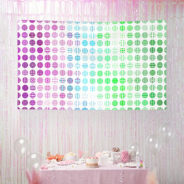 Groovy Eclectic Boho Abstract Toric Pride-Flagge Banner (Party)