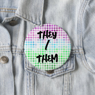 Groovy Eclectic Boho Abstract Toric Pride-Flagge Button