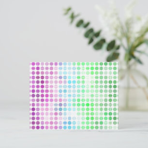 Groovy Eclectic Boho Abstract Toric Pride-Flagge Postkarte