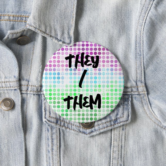 Groovy Eclectic Boho Abstrakt Toric Prilag Flag Button (Beispiel)