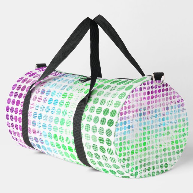 Groovy Eclectic Boho Abstrakt Toric Prilag Flag Duffle Bag (Linke Ecke)