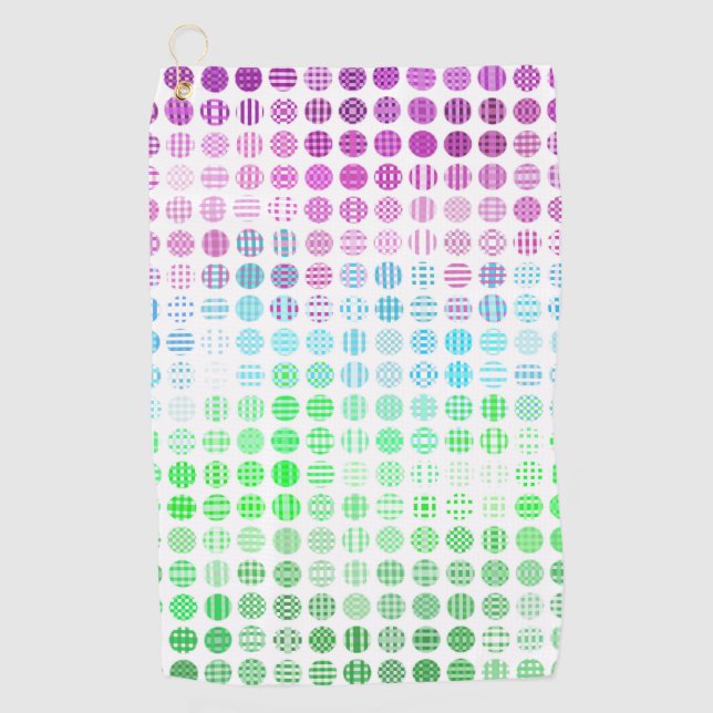 Groovy Eclectic Boho Abstrakt Toric Prilag Flag Golfhandtuch (Vorderseite)