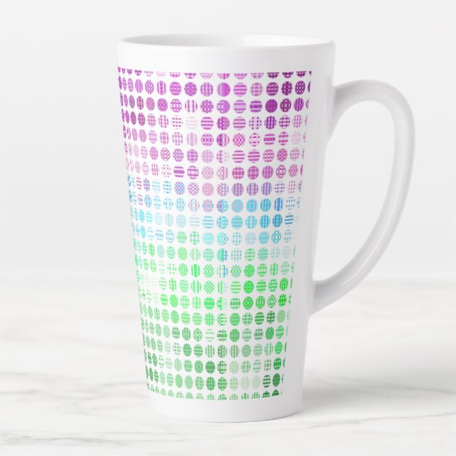 Groovy Eclectic Boho Abstrakt Toric Prilag Flag Milchtasse (Rechts)