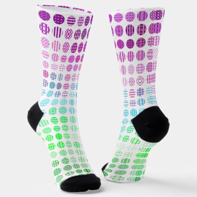 Groovy Eclectic Boho Abstrakt Toric Prilag Flag Socken (Gewinkelt)