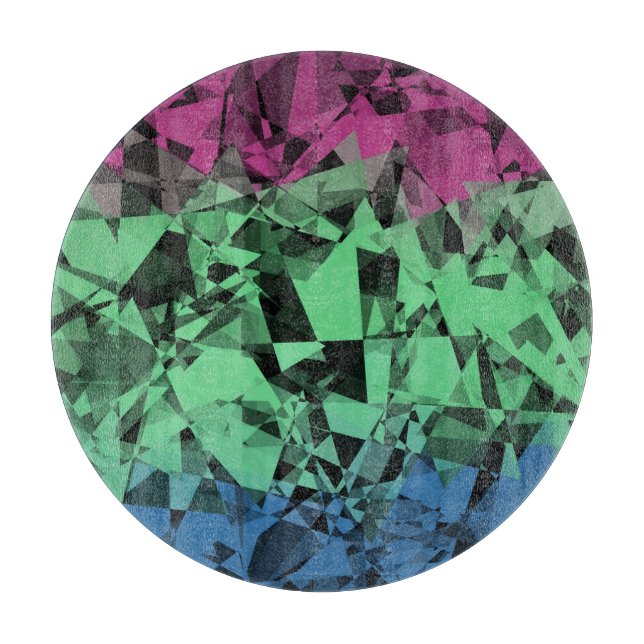 Groovy Eclectic Retro Trippy Polysexual Prilag Schneidebrett (Vorderseite)