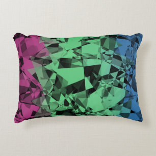 Groovy Eclectic Retro Trippy Polysexual Stolzflagg Dekokissen