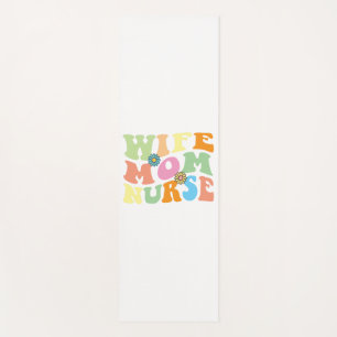 Groovy Ehefrau Mutter Krankenschwester Retro Mutte Yogamatte